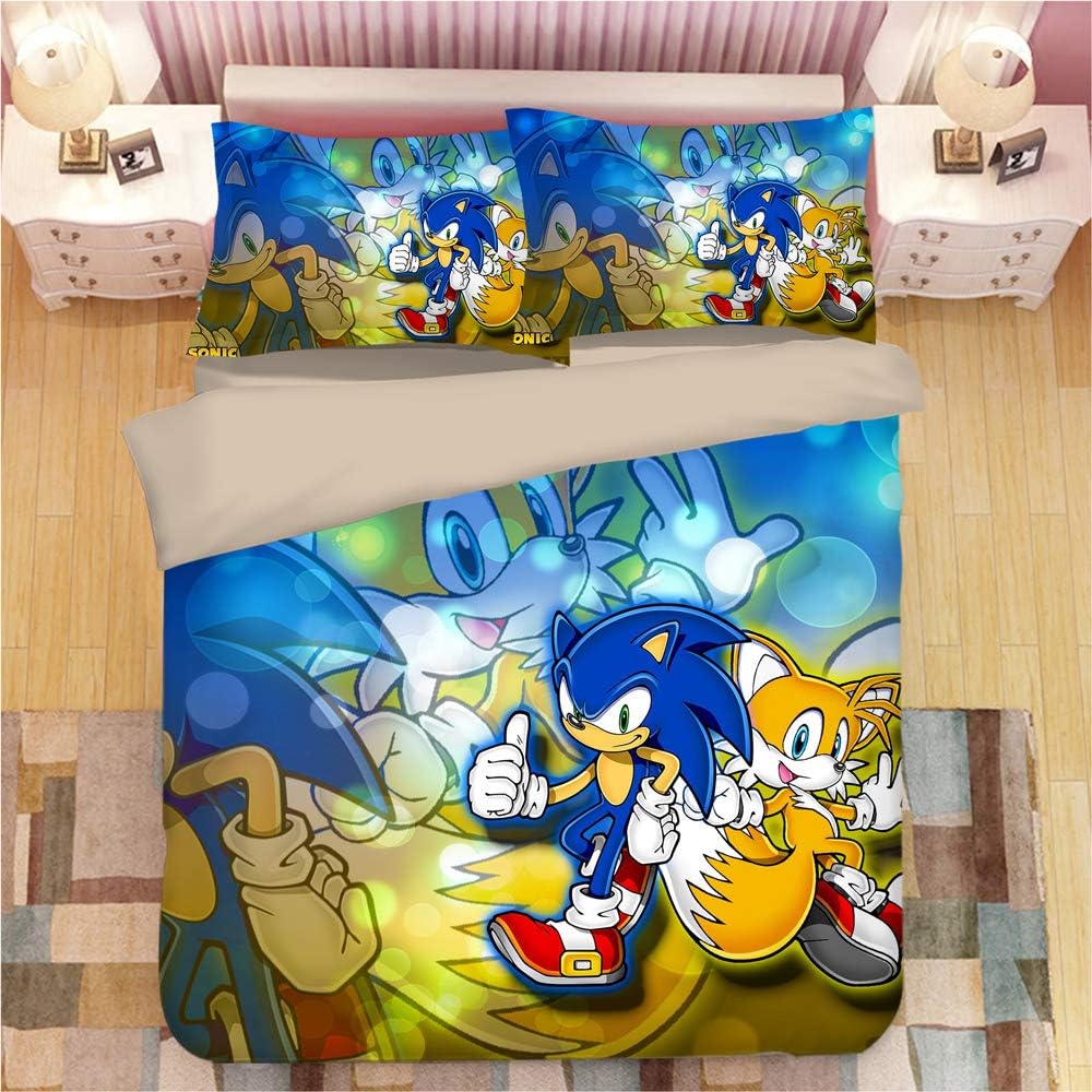 HEC 3D Sonic The Hedgehog Duvet Cover Printed Cartoon