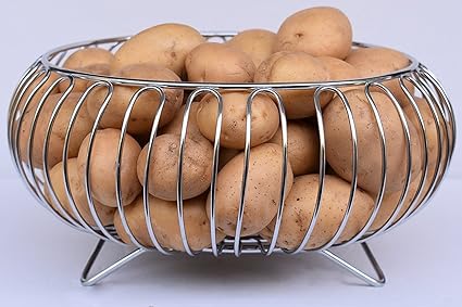 Planet Heavy Stainless Steel Vegetable and Fruit Bowl Basket - Nickel Chrome Plated
