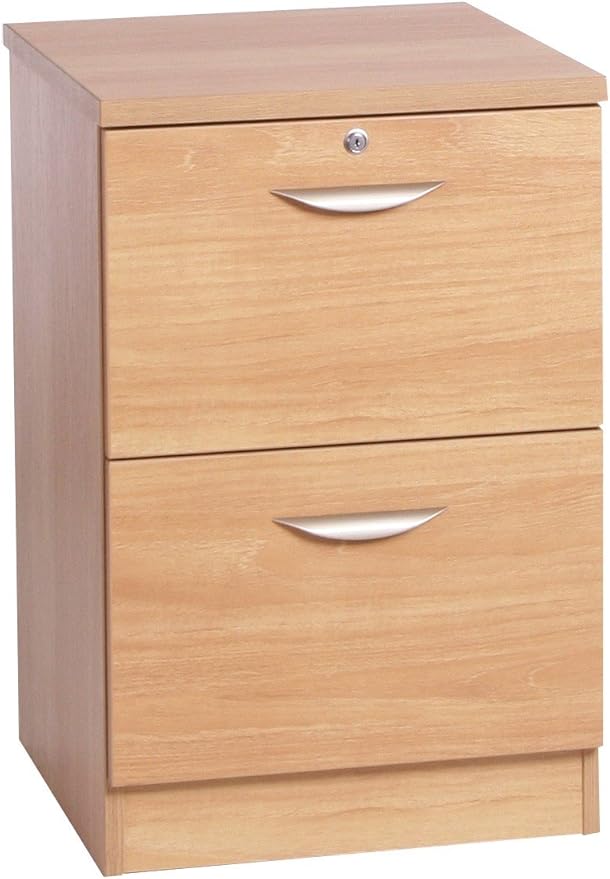 B2DFINCO Classic Oak Two Drawer Filing Home Office Furniture
