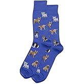 Hot Sox Dogs Of The World Socks, Blue, 1 Pair, Men Shoe 6-12.5