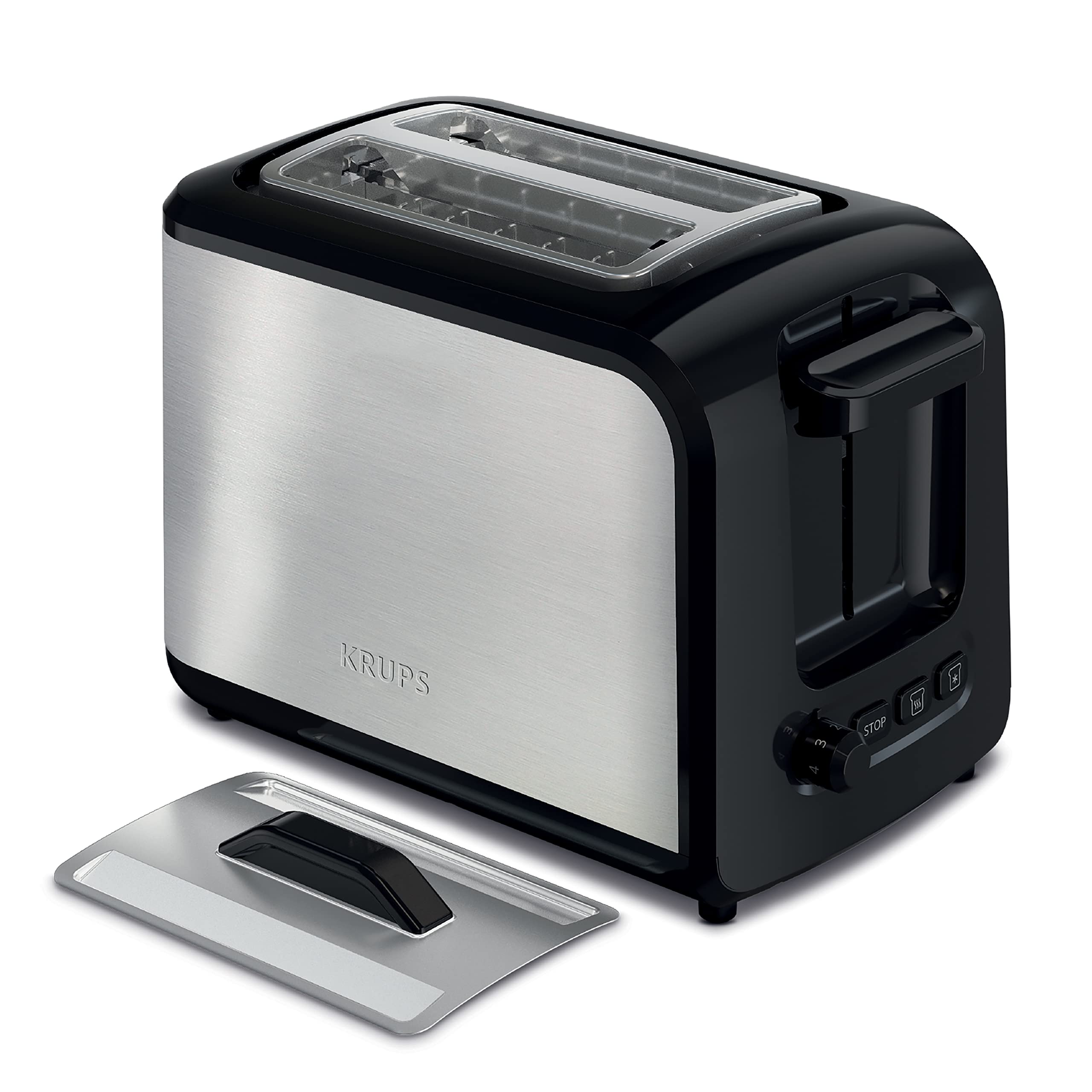 KRUPS: Express 2 Slice Toaster Stainless Steel Toaster with Wide Slots