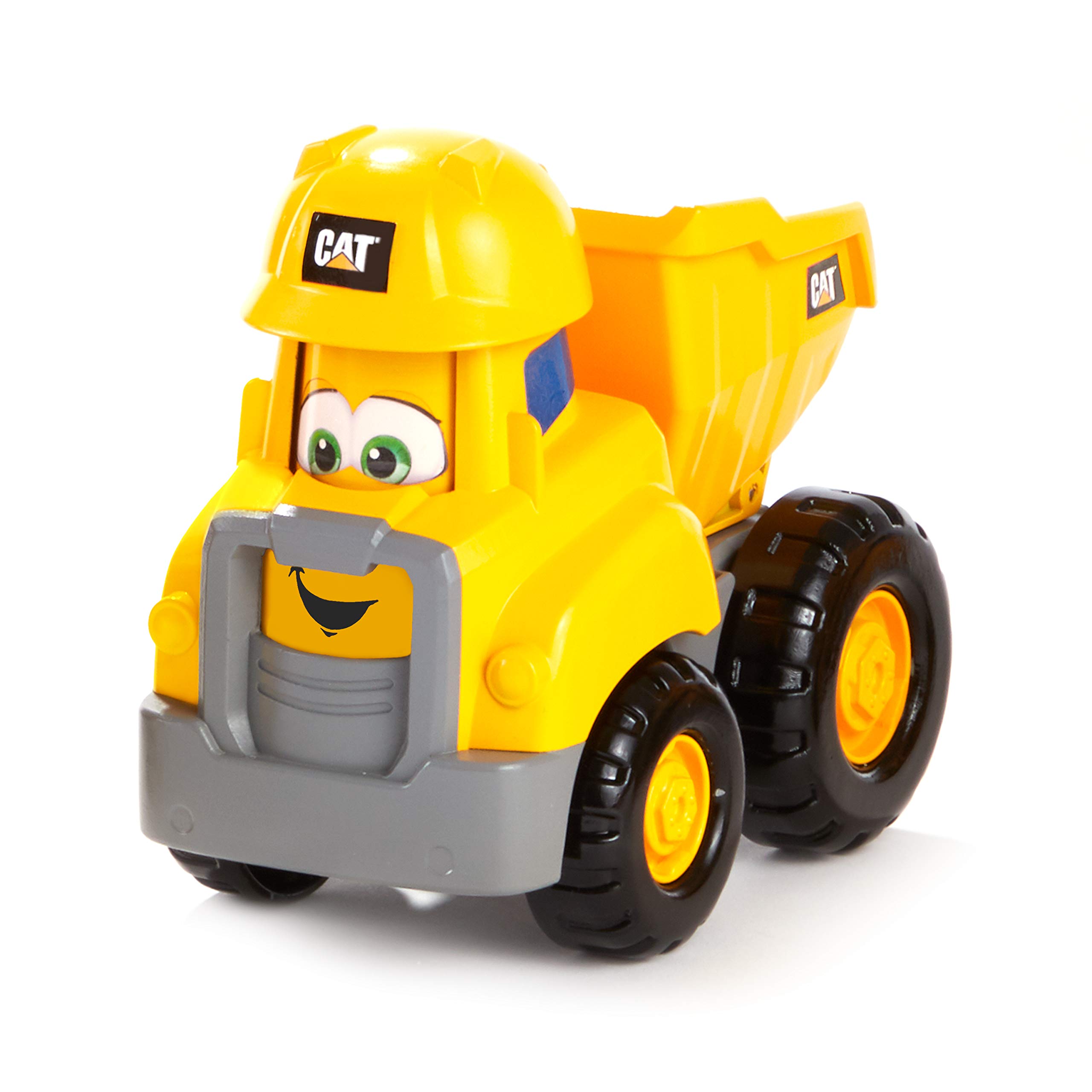 CAT Toys Junior Crew Construction Pals DUMP TRUCK Educational Preschool vehicle with Kid Vroom sounds and animated face. For ages 2+