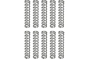 uxcell 10Pcs Compression Spring, 6mm OD, 1mm Wire Size, 30mm Free Length, Spring Steel Construction Extended Mechanical Compression Springs for Shop and Home Repairs, Silver Tone