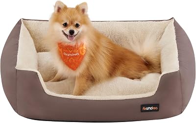 Feandrea Dog Bed Sofa with Removable Reversible Cushion 70x55x21 cm Coffee