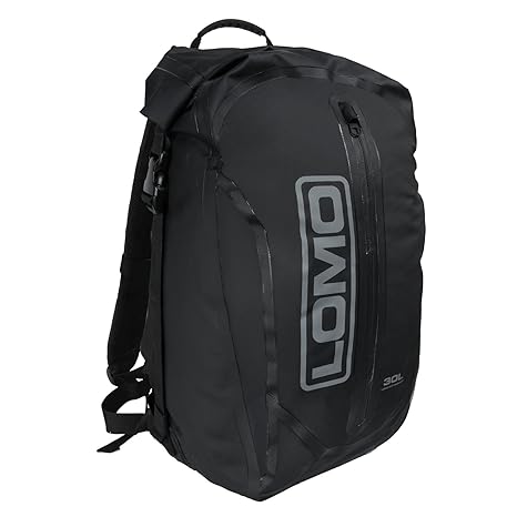 Lomo 30L Mochila Impermeable - Bolsa seca de moto - Negro