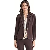 Kasper Womens One-Button Notch Collar Blazer with Seamed Waist – Compression Fit