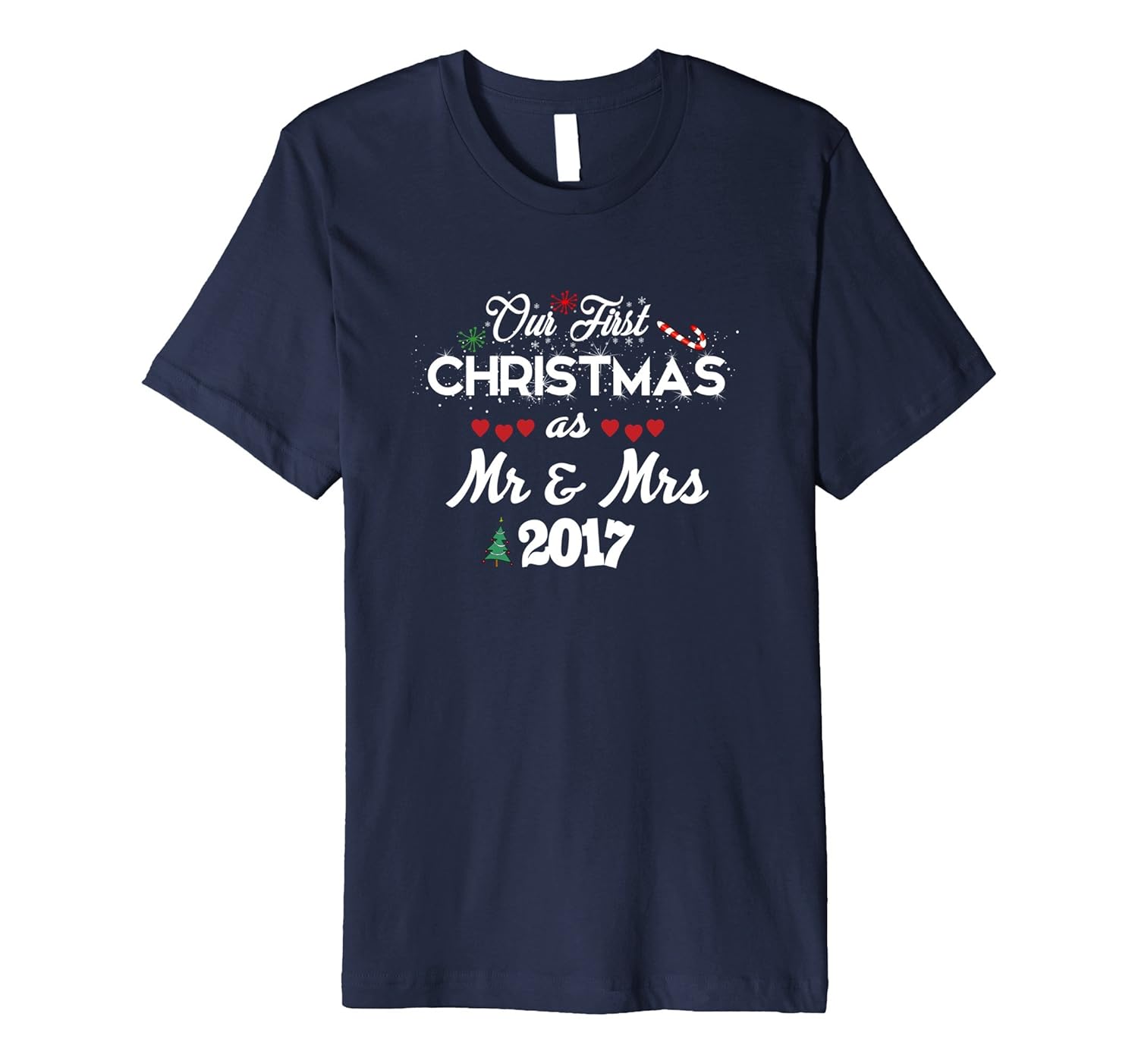 Our First Christmas as Mr and Mrs T-Shirt Tshirt Couple-ANZ