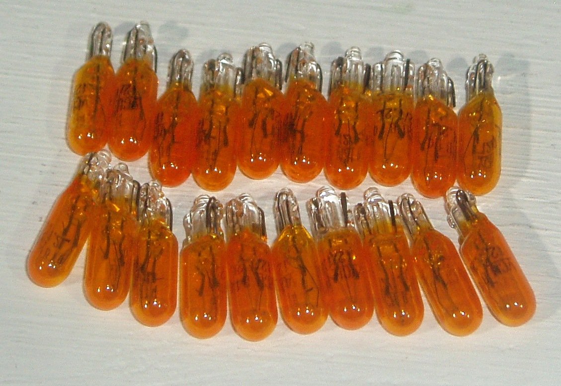 20 x 5mm FRUIT MACHINE BULBS (YELLOW)