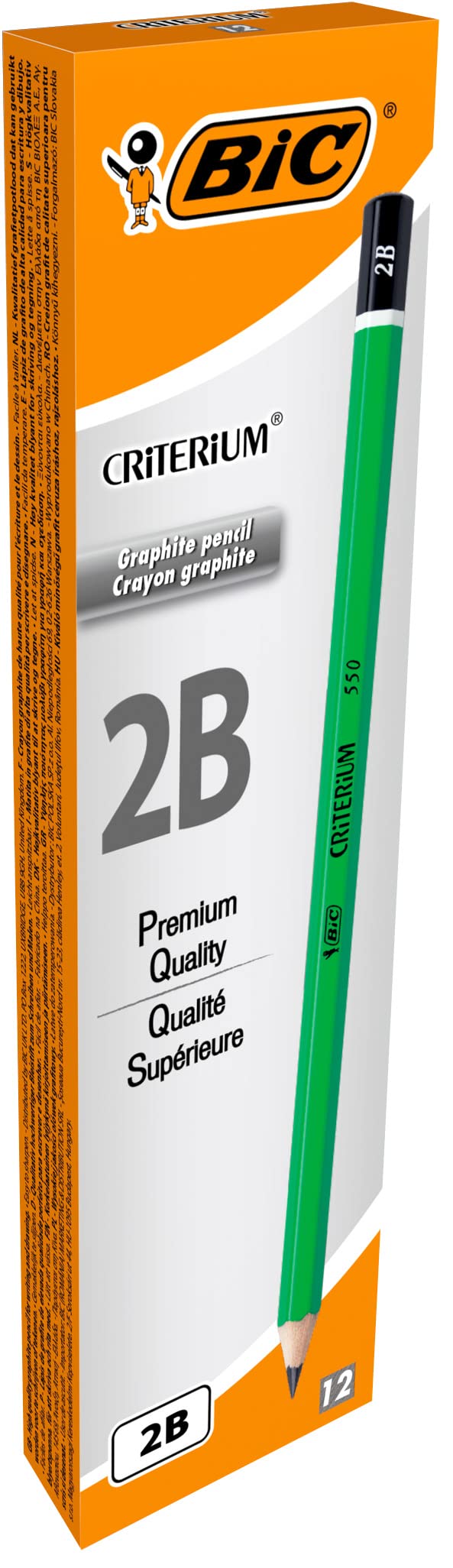 BIC Criterium 550 2B Hexagonal Pencils (Box of 12), black — image 1