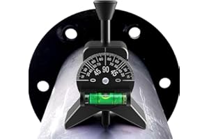 ANBLAK Pipe Center Finder, Pipefitter Tools w/Magnetic Centering Head, Pipe Fitting Tools Center Finder to Measure Pipe Diameter from 1-1/2" to 6" Diameter, 2.75" Y-Shape, Black