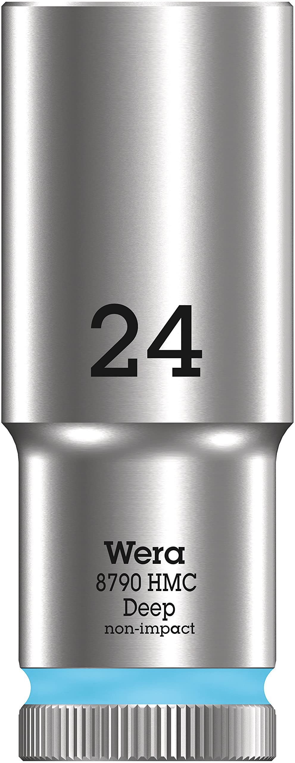 Wera 05004563001 8790 HMC Deep Socket, Cyan, 24.0 mm