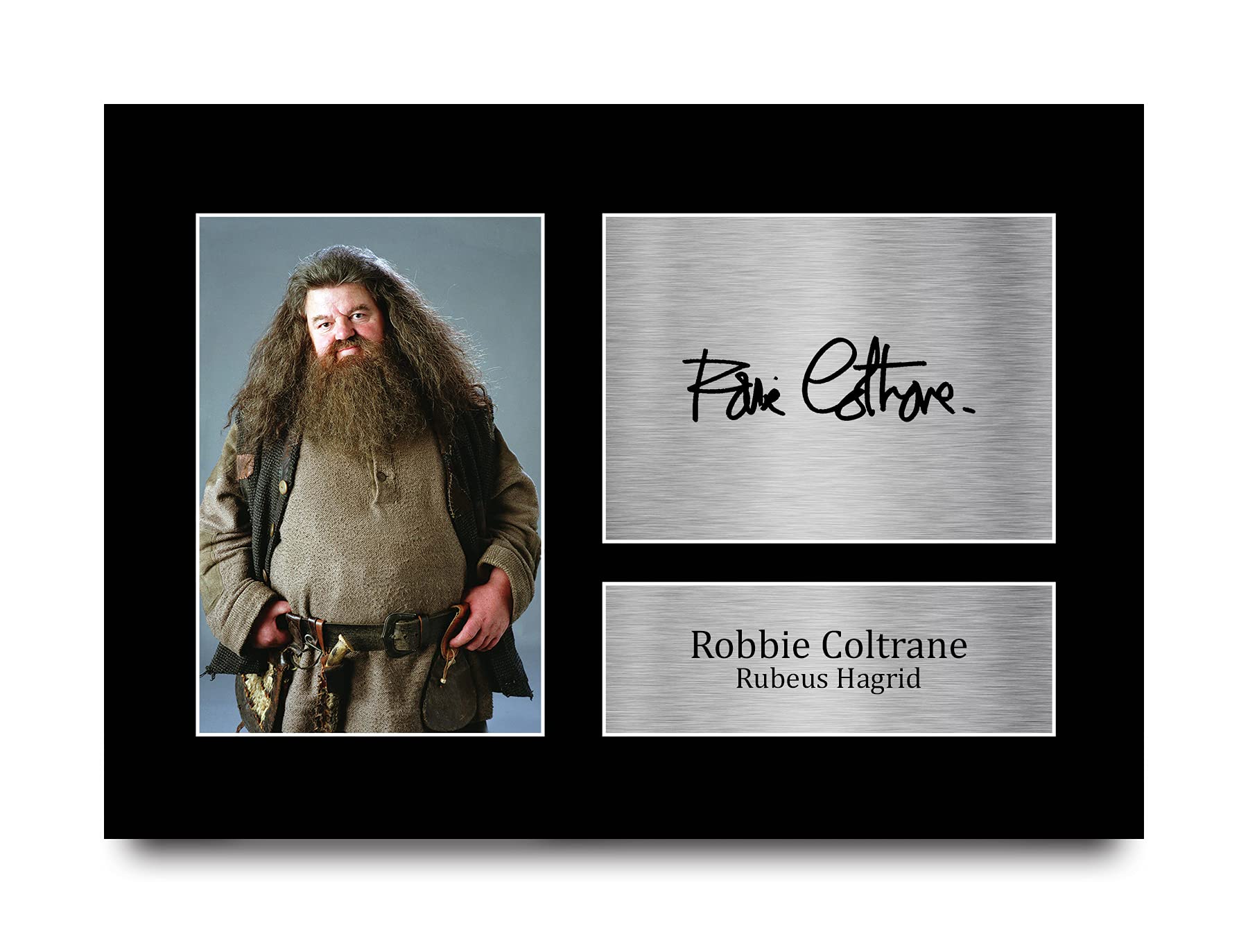 HWC Trading A4 Robbie Coltrane Harry Potter Rubeus Hagrid Gifts Printed Signed Autograph Picture for Movie Memorabilia Fans