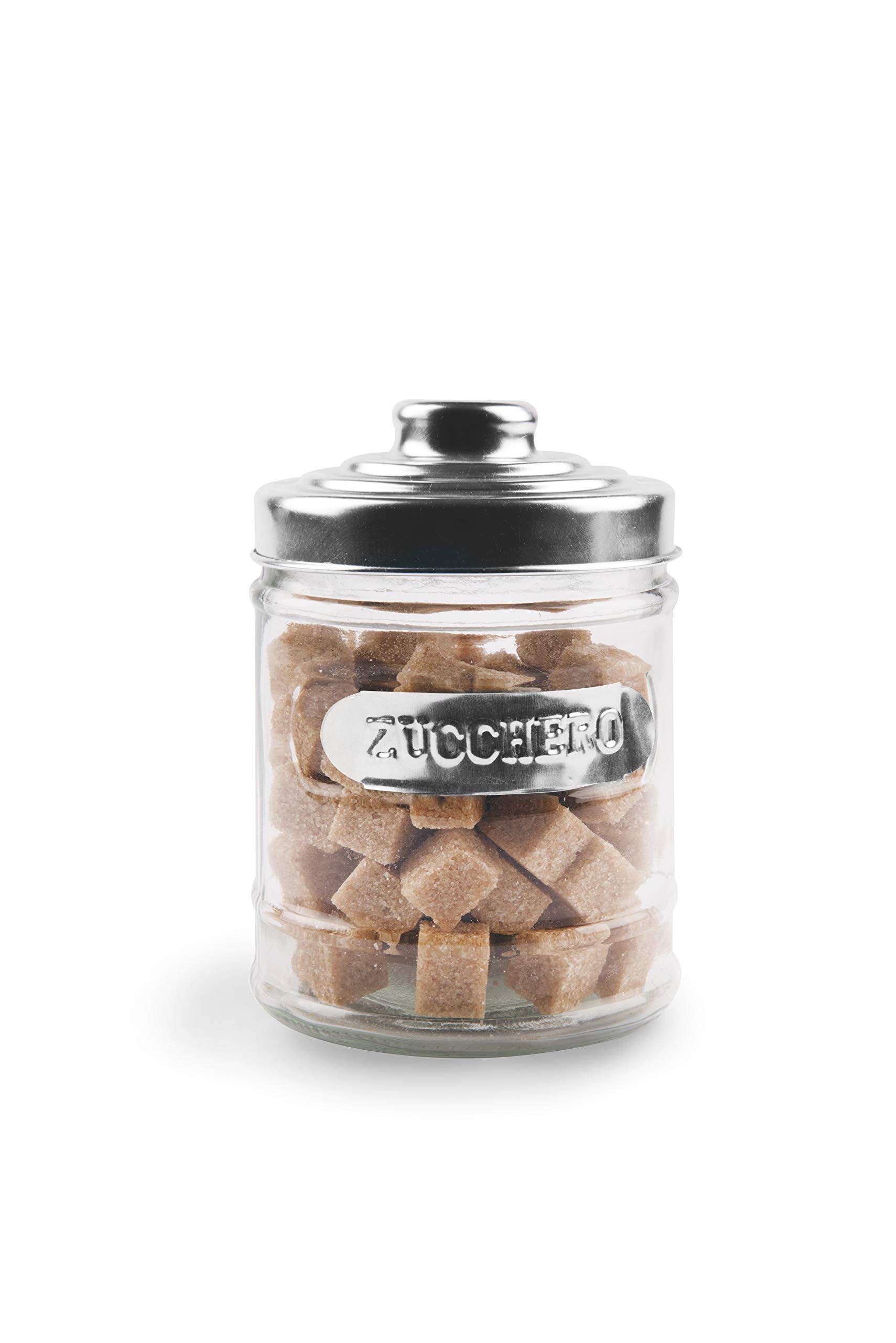 Excèlsa Round Sugar Jar W/Aluminium Top 10X13