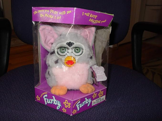 grey and pink furby