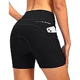 Women's 4D Padded Bike Shorts 5"/7" Riding Underwear Cycling Bicycle Road Biking Cycle Shorts for Women Zipper Pockets