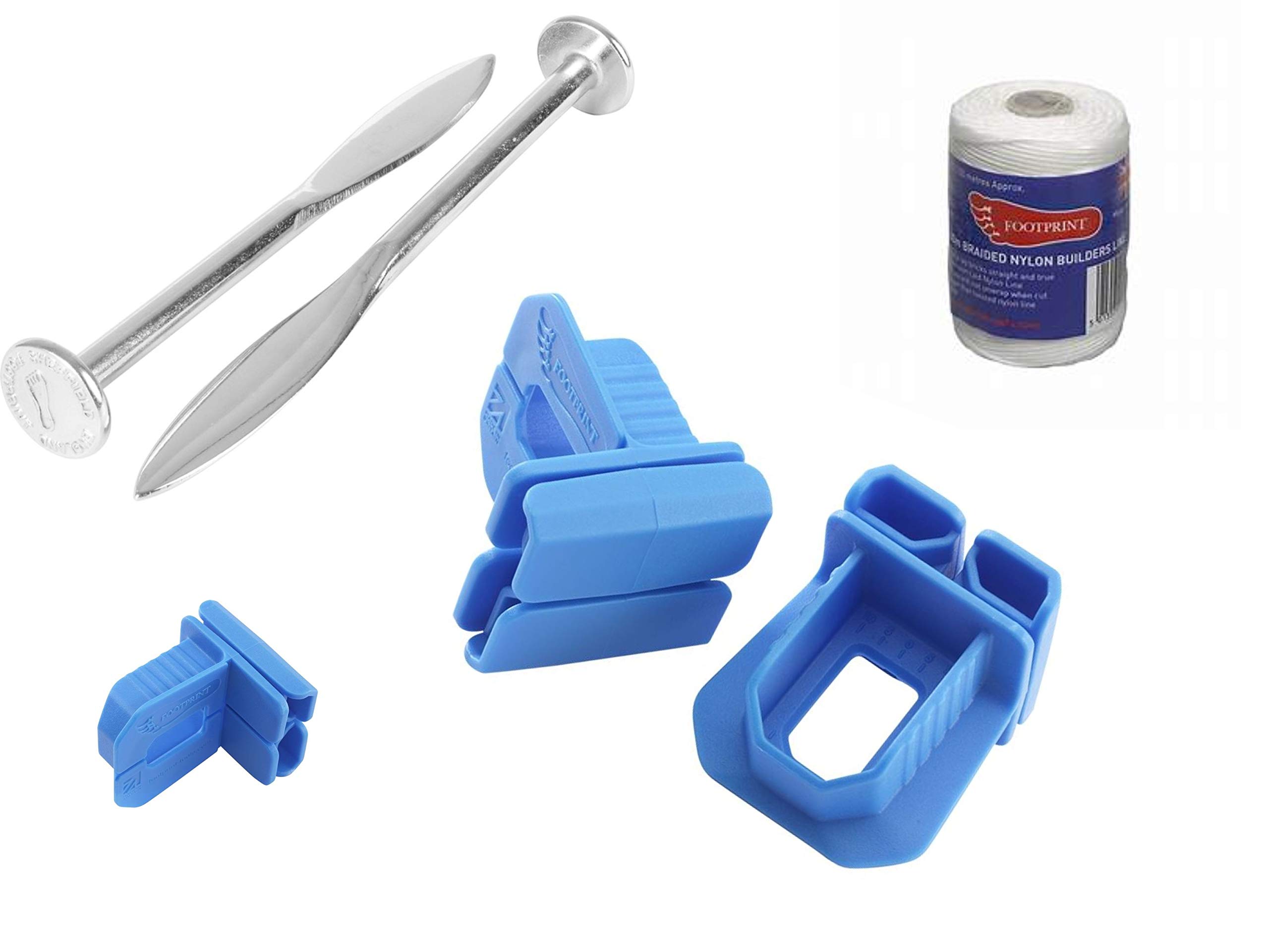 Footprint 3pc Builders Kit Made in The UK - Line Pins - Building Line - New Line Blocks TS PLASTERING