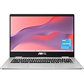 ASUS C424MA-AS48F Chromebook C424, 14.0" 180 Degree FHD NanoEdge Display, Intel Dual Core Celeron Processor, 4GB LPDDR4 RAM,