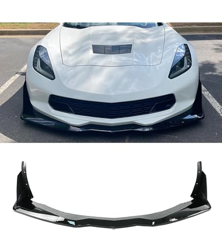 ZXMOTO Front Bumper Lip Spoiler For Chevy Corvette C7 (2014-2019) – ABS Carbon Look Splitter