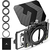 K&F CONCEPT Mini Matte Box for DSLR/Mirrorless Cameras - Carbon Fiber Top Flag, Come with Square Filter Tray and 67/72/77/82/