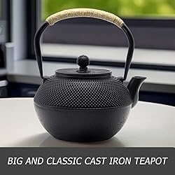 40.6oz Cast Iron Teapot, Japanese Tetsubin Tea