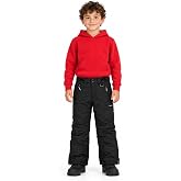 Arctic Quest Kids' Insulated Snow Pants | Adjustable Ski Pants with Elastic Waist, Velcro Waistband, Zippered Pockets and Boot Cuffs for Winter Activities