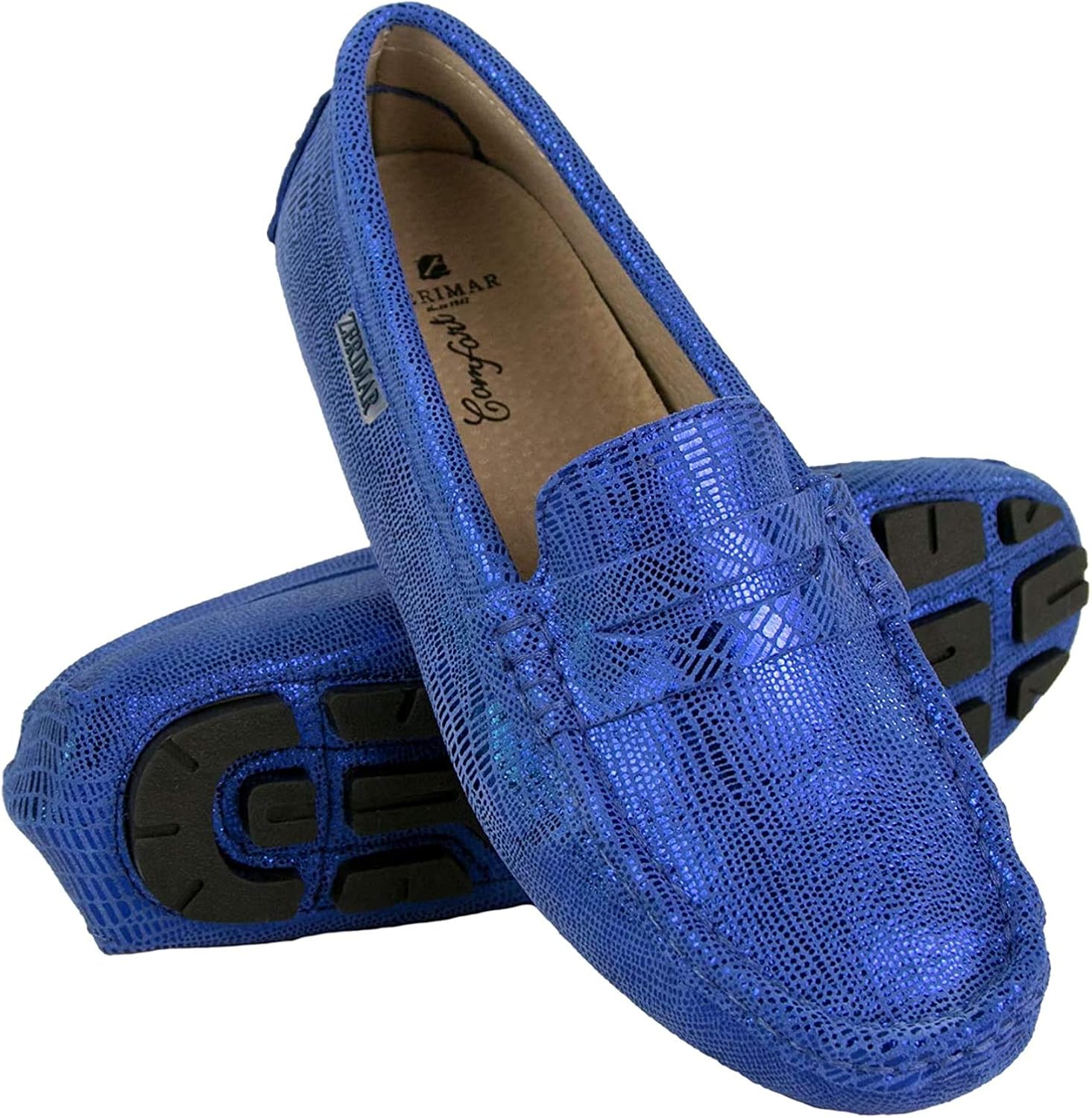 blue moccasins womens
