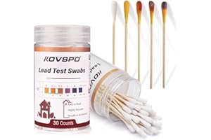 KOVSPO Lead Test Kit 30 Rapid Testing Swabs 30 Second Results. Dip in Water. Home Use for All Surfaces - Painted, Dishes, Toys, Jewelry, Metal, Ceramics, Wood