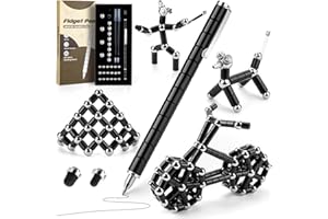 Juboury Magnetic Fidget Pen, Decompression Magnetic Toy Pen, Stress Relieving Gift for Adults Kids Teens, Novelty Toy for 10 11 12 13 14 Year Old Boys