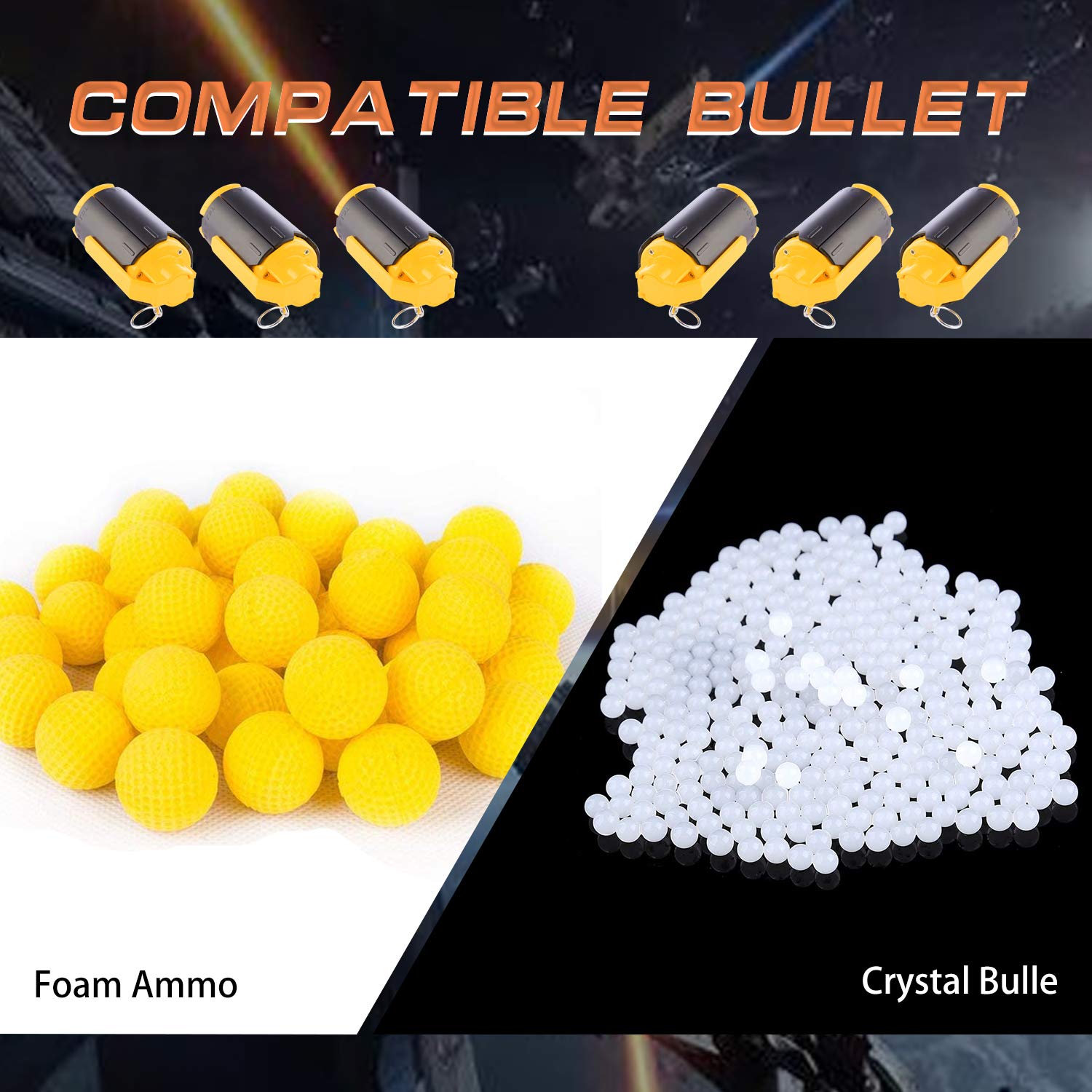 Aevdor Plastic CS Toy for Nerf Rival Battle Game, 2Packs (2pcs)