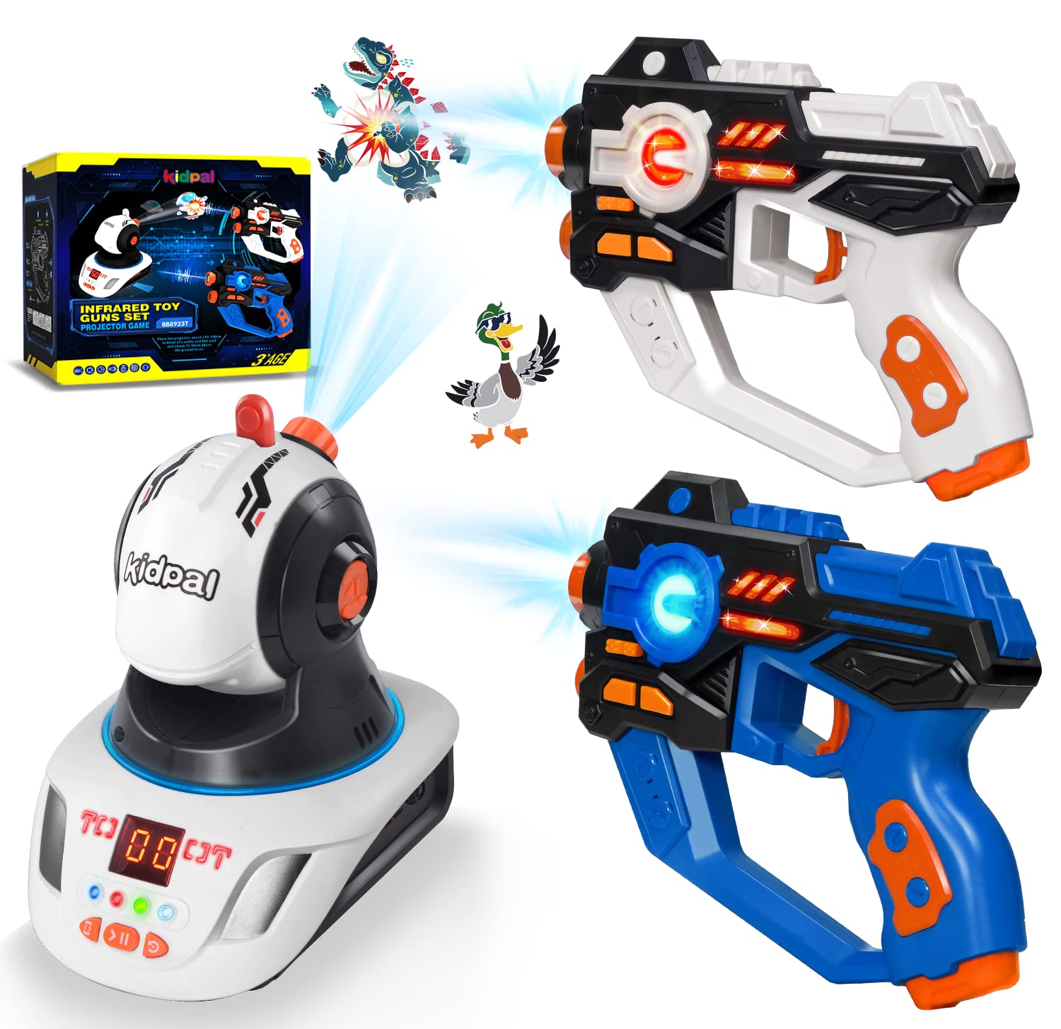 Photo 1 of Kidpal Laser Tag for Boys Age 8-12, Kids Lazer Tag Set with Projector Laser Tag Guns Set of 2 Player, Indoor Outdoor Family Group Lazer Tag Game Toys for Adults Kids Teens Boys 6 7 8 9 10 11 12+ Gifts