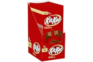 KIT KAT Milk Chocolate Wafer XL, Candy Bars, 4.5 oz (12 Count, 12 Pieces)
