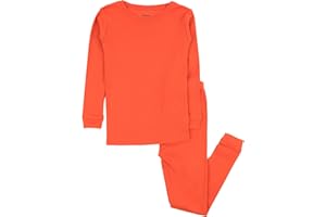 Leveret Kids Pajamas Boys & Girls Solid Colors 2 Piece Pajama Set 100% Cotton (Size 2-14 Years)
