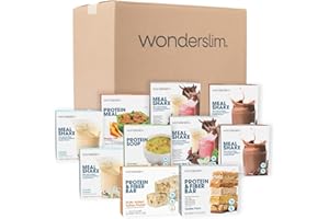 Wonderslim 4 Week Weight Loss Meal Kit – 140 Ready to Eat Diet Foods for Weight Loss, Prepackaged Meals & Snacks for Men & Women, with Built-in Structure for Long-Term Success