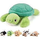 gnomantic Turtle Weighted Stuffed Animals - 22 Inch 4.5 Pounds Weighted Plushies Sea Turtle Stuffed Animal - Big Tortoise Plush Pillow - Cute Plush Toys Gifts for Kids & Adults (22" 4.5 lbs)