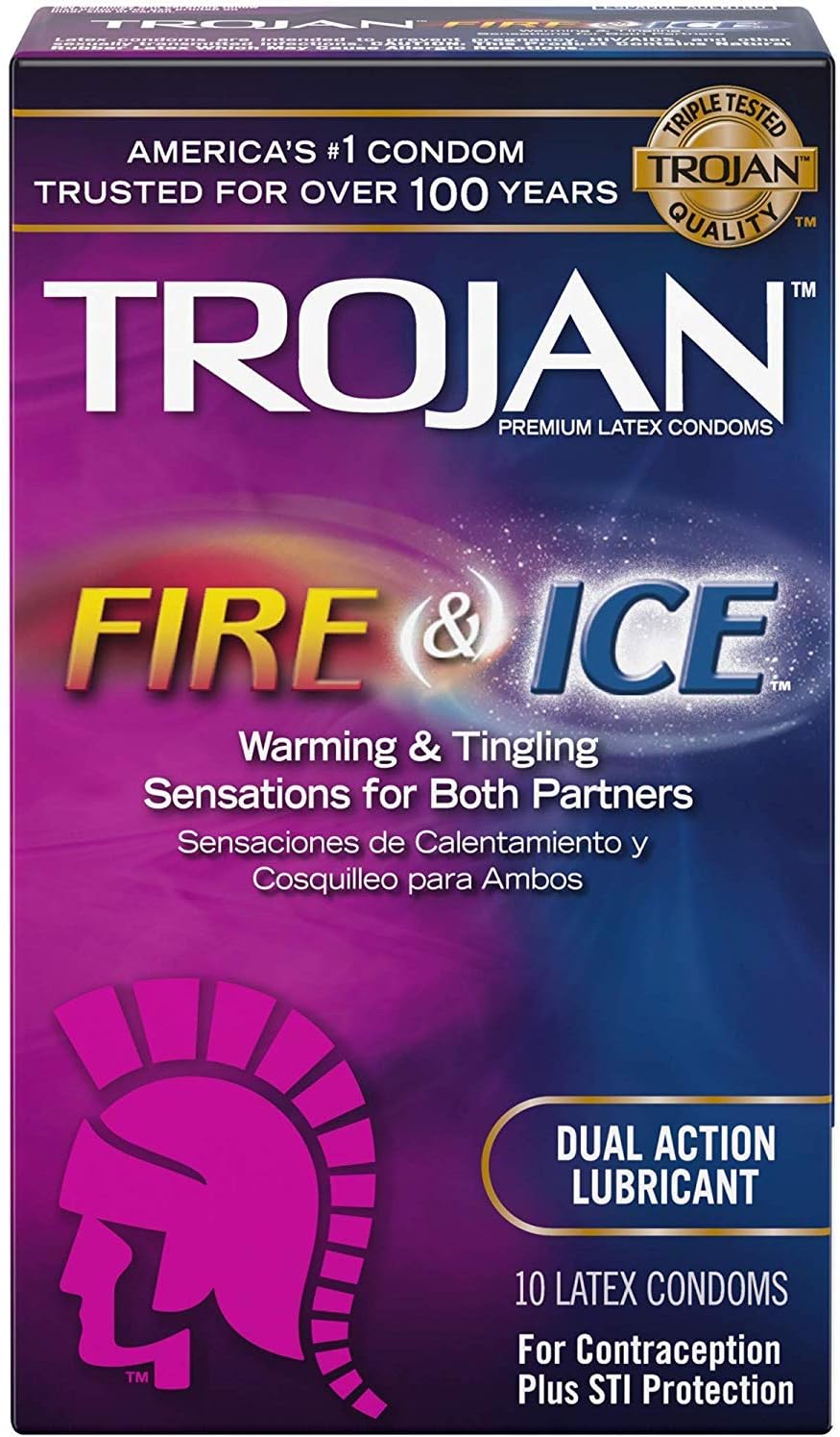 fire plus ice on Amazon Com Condom Pleasures Fire And Ice Dual Action Lubricant 4 Boxes 10 Condoms Health Personal Care