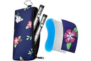 MUSHENJI Insulin Pen Cooler Travel Case, Portable Diabetic Medication Supplies Accessories Organizer Bags for Women, Keep Medicine Cool While Traveling, TSA Approved Ice Pack