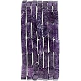 Natural Amethyst Rectangle Tube Beads 4x13mm 38cm/str Loose Semi Gemstone Stone Beads for Making Bracelets Necklace Earrings