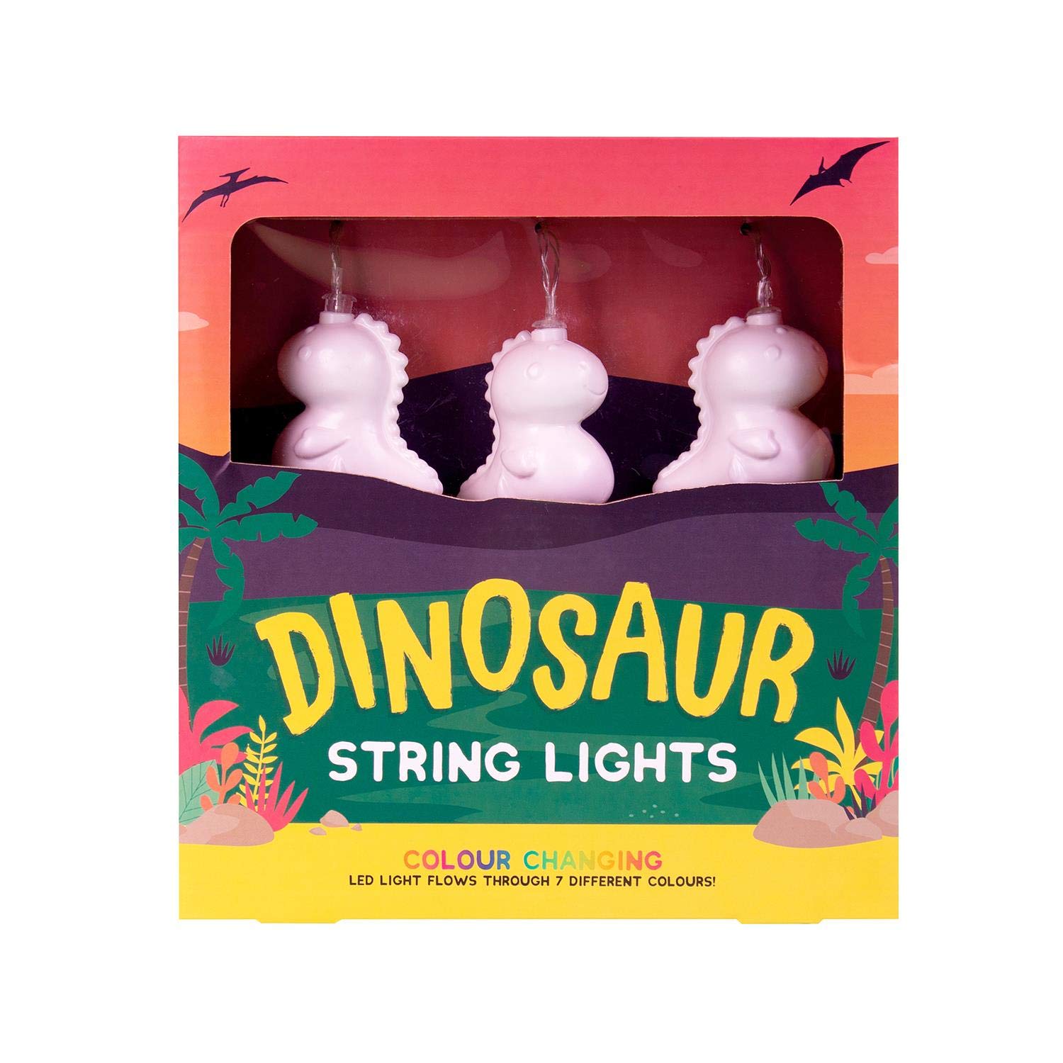 Fizz Creations Dinosaur String Lights Colour Changing LED Battery Operated