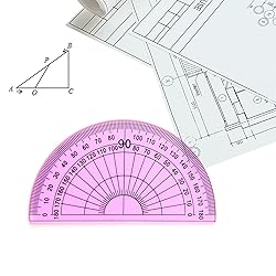 Coopay 12 Inch Math Geometry Tool Plastic Ruler Set