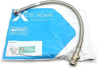 Xcel Home 15mm Compression 1/2" BSP Isolation Valve Flexi Pipe 500mm WRAS