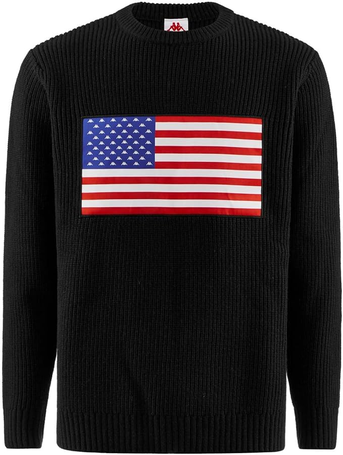 felpa kappa nera uomo