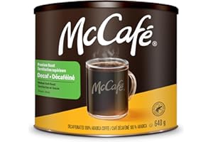 McCafe Premium Dark Roast Decaf Ground Coffee, 640g, Can Be Used With Keurig Coffee Makers
