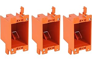 [3 Pack] CLOUDY BAY Single Gang Electrical Outlet Box,14 Cubic Inch Junction Box,Old Work Box,UL Listed