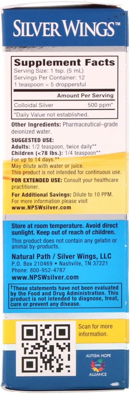 Natural Path, Colloidal Silver 500 Ppm, 2 Fl Oz: Health & Personal Care