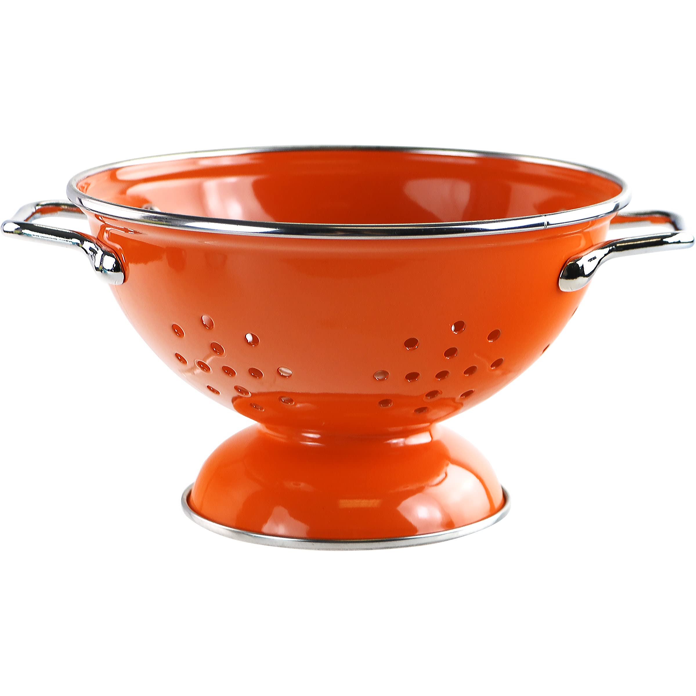 Reston Lloyd 18500 1 Qt Calypso Basics 1 Quart Colander, Alloy Steel, Orange