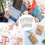 jeufun 540PCS Metallic Star Reward Stickers 1.3cm Assorted Colours view 7