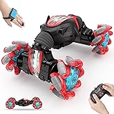 RC Stunt Car for Kids, Remote Control Stunt Gesture car with Music, Double Sided 360 degreeSpins and Flips Gesture Sensor Toy
