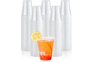Lilymicky 300 Pack 12 oz Clear Plastic Cups, Cold Disposable Plastic Drinking Cups for Parties, Picnic, BBQ, Travel, and Events