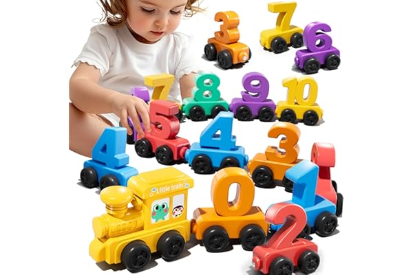 JUKUDAHU Magnet Number Train Set for Toddlers 1 2 3 4 Years Old - Counting Toy, Color Sorting Toy, Preschool Educational Acti