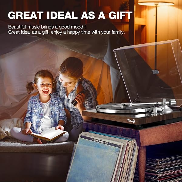 TURNTABLES BELT-DRIVE RECORD PLAYER WITH WIRELESS OUTPUT CONNECTIVITY, VINYL PLAYER SUPPORT 33&45 RPM SPEED PHONO LINE USB DIGITAL TO PC RECORDING WITH ADVANCED MAGNETIC CARTRIDGE&COUNTERWEIGHT